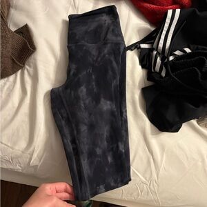 lululemon athletica Black Tie-Dye Leggings